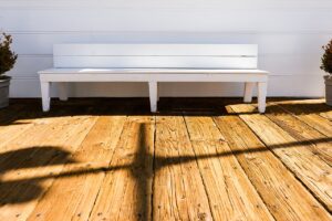 view of a wooden deck