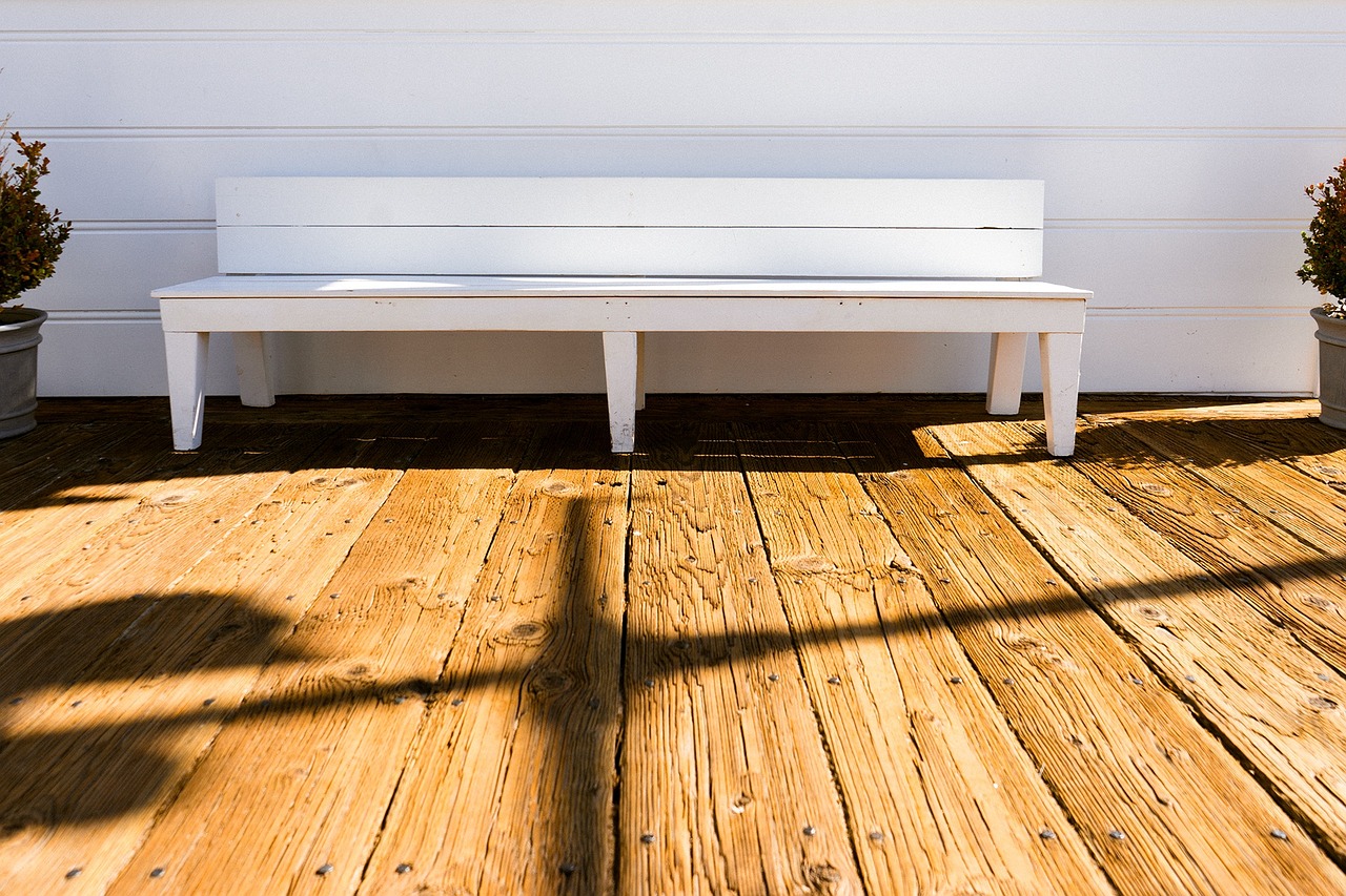 view of a wooden deck